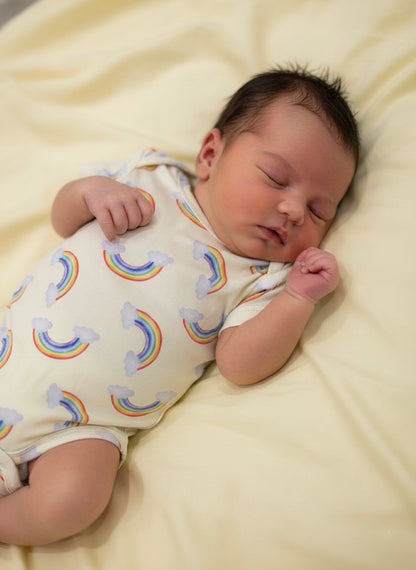 TENCEL Rainbow Onesie with Magnetic Snaps