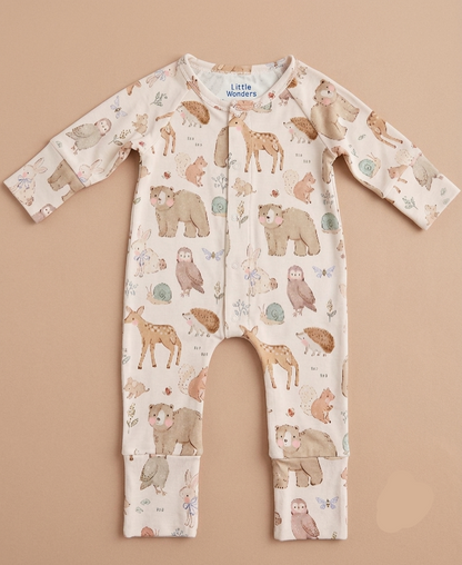 Forest Friends Sleepsuit with Magnetic Snaps