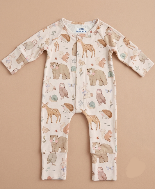 Forest Friends Sleepsuit with Magnetic Snaps