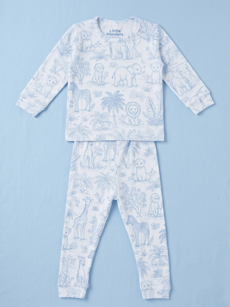 TENCEL Safari Toile Pyjamas (2-Piece Set)
