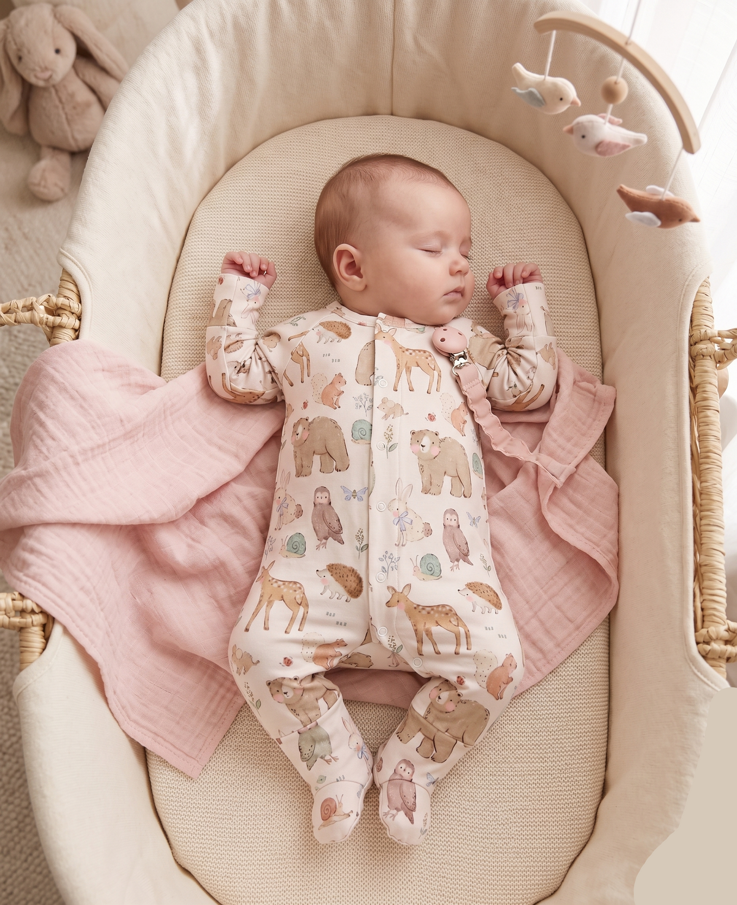 Forest Friends Sleepsuit with Magnetic Snaps