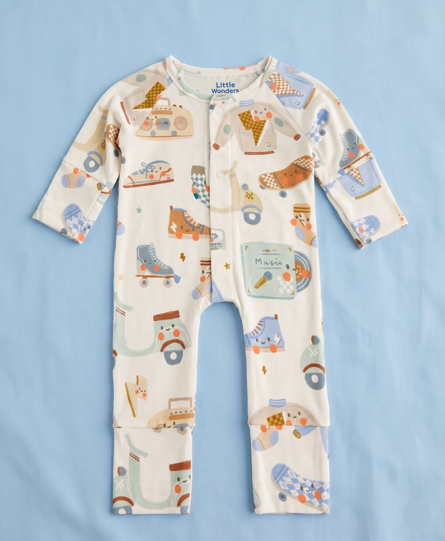 Scoot & Skates Sleepsuit with Magnetic Snaps