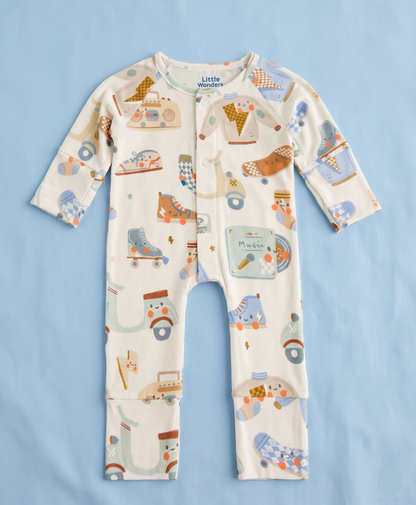 Scoot & Skates Sleepsuit with Magnetic Snaps
