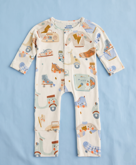 Scoot & Skates Sleepsuit with Magnetic Snaps