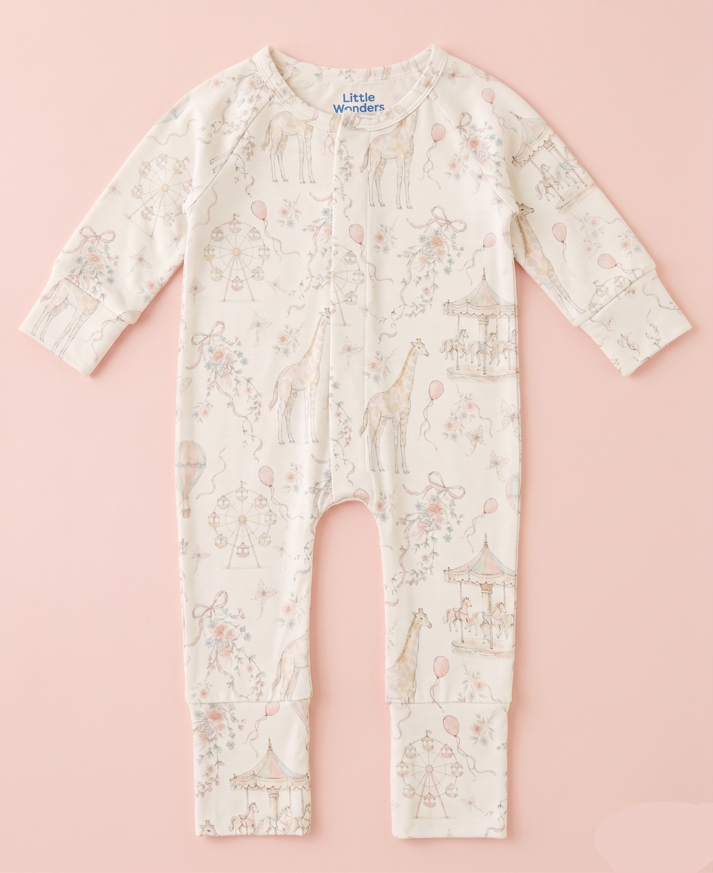 Whimsical Carousel Sleepsuit with Magnetic Snaps