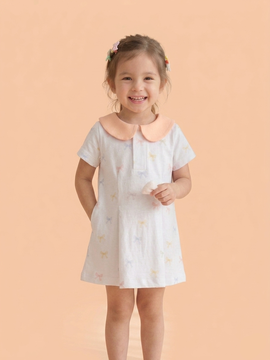 TENCEL Ribbon Dress with Magnetic Snaps