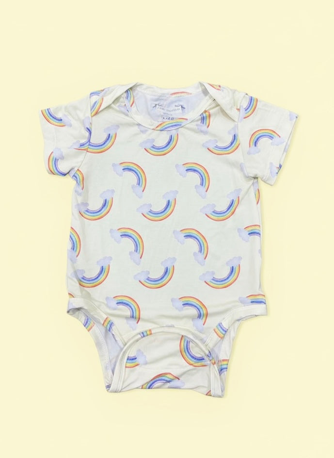 TENCEL Rainbow Onesie with Magnetic Snaps