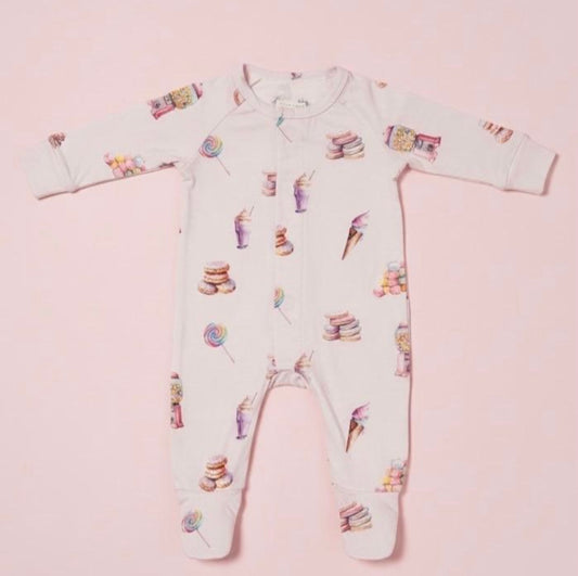 TENCEL Candy Sleepsuit with Magnetic Snaps