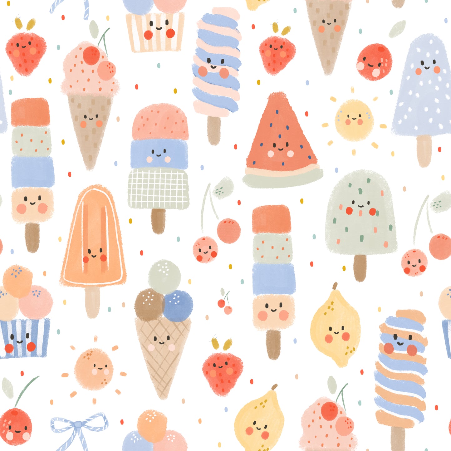 Ice Cream & Popsicles Onesie with Magnetic Snaps