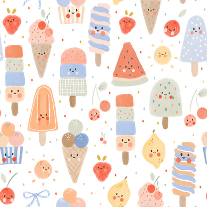 Ice Cream & Popsicles Onesie with Magnetic Snaps