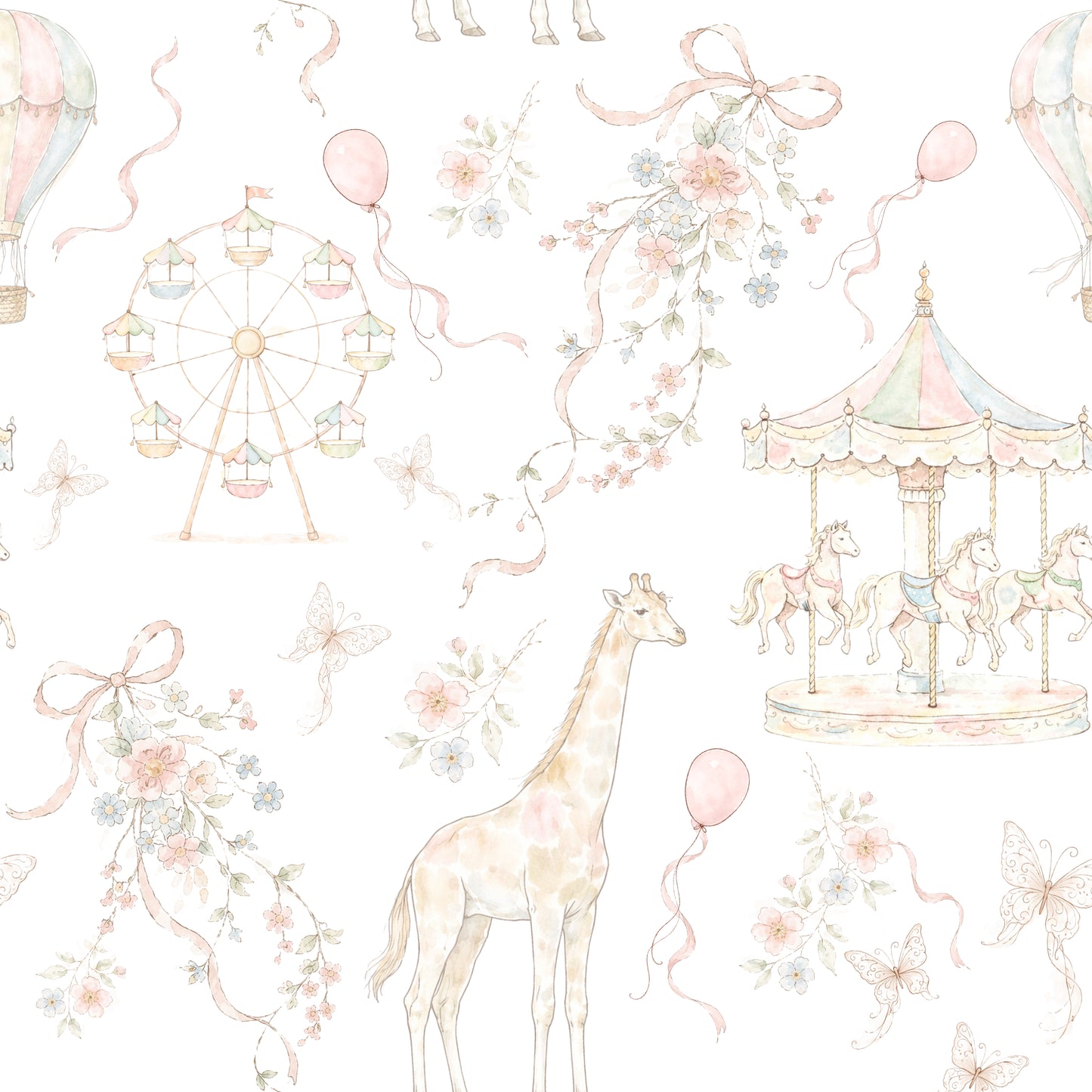 Whimsical Carousel Sleepsuit with Magnetic Snaps