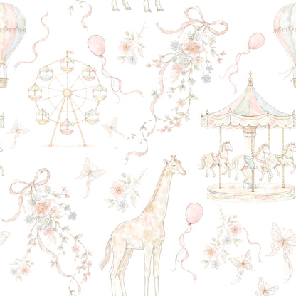 Whimsical Carousel Sleepsuit with Magnetic Snaps
